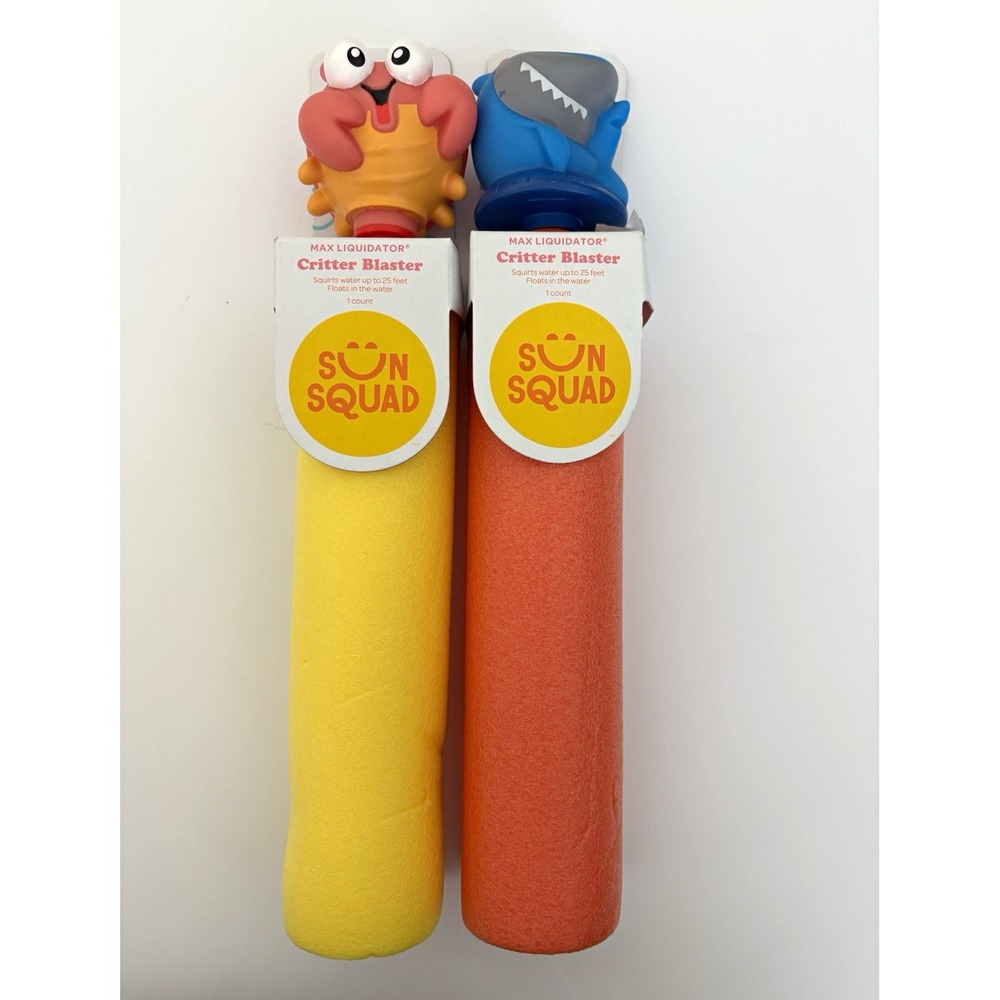 Sun Squad Critter Blaster Crab & Shark Water Blasters/Squirters 2-Pack